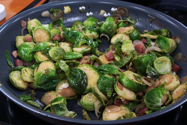 Stir Fried Brussels sprouts picture by Suzanne Gardner 