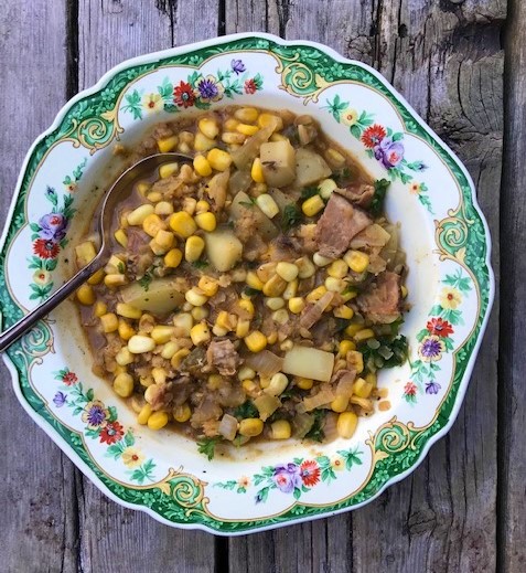 corn chowder using grilled corn