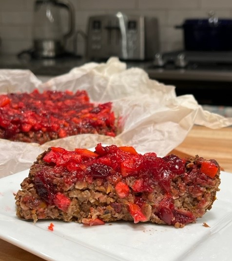 a vegan main course lentil loaf for the holidays